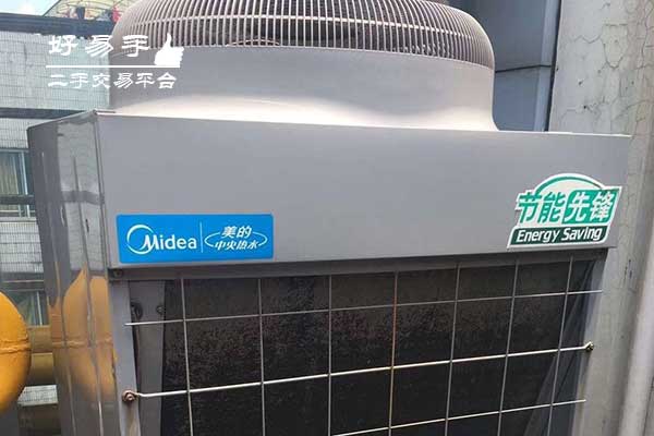 深圳宝安江边空气能热水机组回收现场图片一