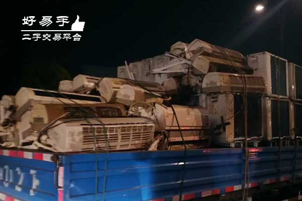 深圳福田侨香酒店报废空调回收现场图片一
